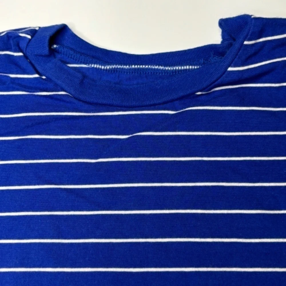 The Children's Place Boys Top Size Large‎ 10 12 Blue White Striped Short Sleeve